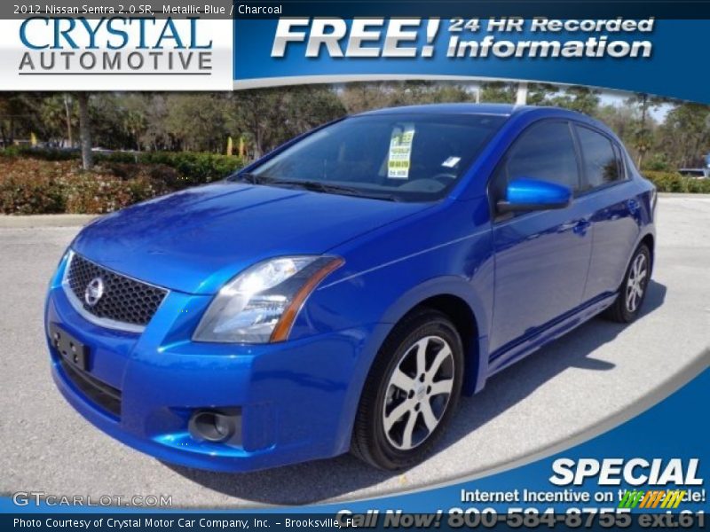 Metallic Blue / Charcoal 2012 Nissan Sentra 2.0 SR