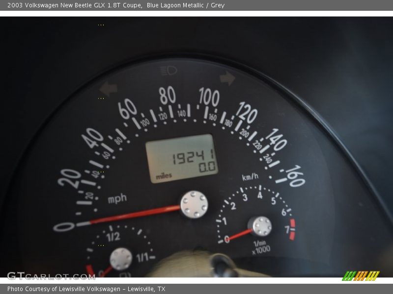 Blue Lagoon Metallic / Grey 2003 Volkswagen New Beetle GLX 1.8T Coupe