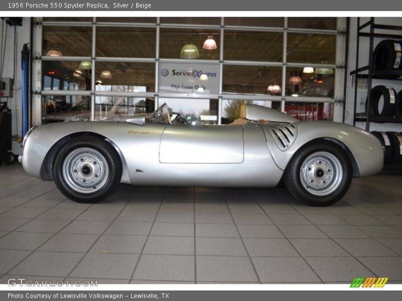 Silver / Beige 1956 Porsche 550 Spyder Replica