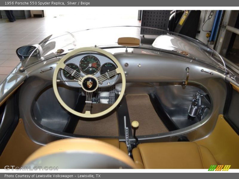 Silver / Beige 1956 Porsche 550 Spyder Replica