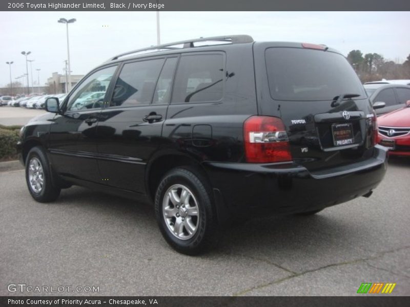 Black / Ivory Beige 2006 Toyota Highlander Limited