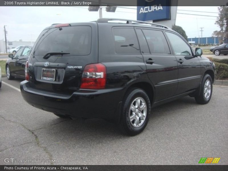 Black / Ivory Beige 2006 Toyota Highlander Limited