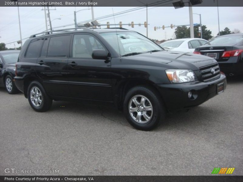Black / Ivory Beige 2006 Toyota Highlander Limited