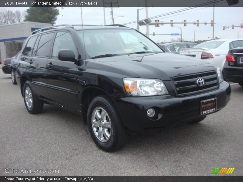 Black / Ivory Beige 2006 Toyota Highlander Limited
