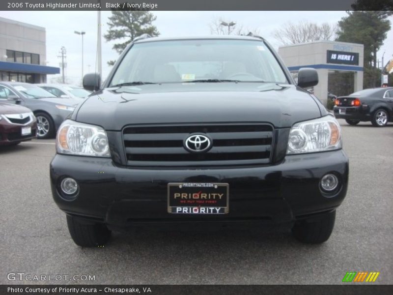 Black / Ivory Beige 2006 Toyota Highlander Limited