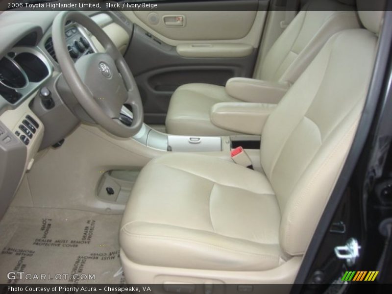 Black / Ivory Beige 2006 Toyota Highlander Limited