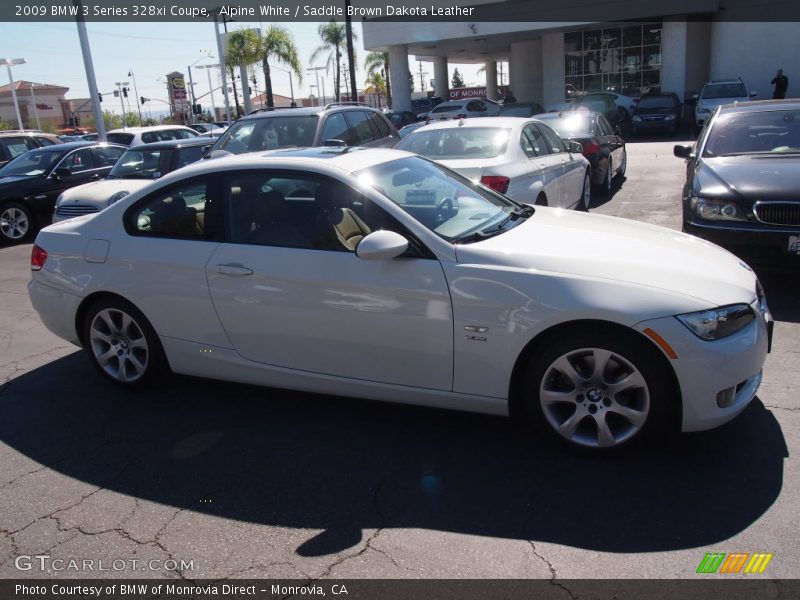 Alpine White / Saddle Brown Dakota Leather 2009 BMW 3 Series 328xi Coupe