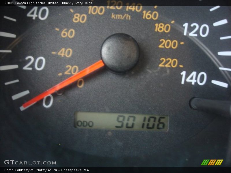 Black / Ivory Beige 2006 Toyota Highlander Limited