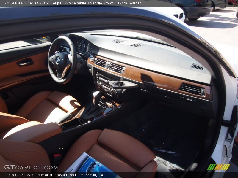 Alpine White / Saddle Brown Dakota Leather 2009 BMW 3 Series 328xi Coupe