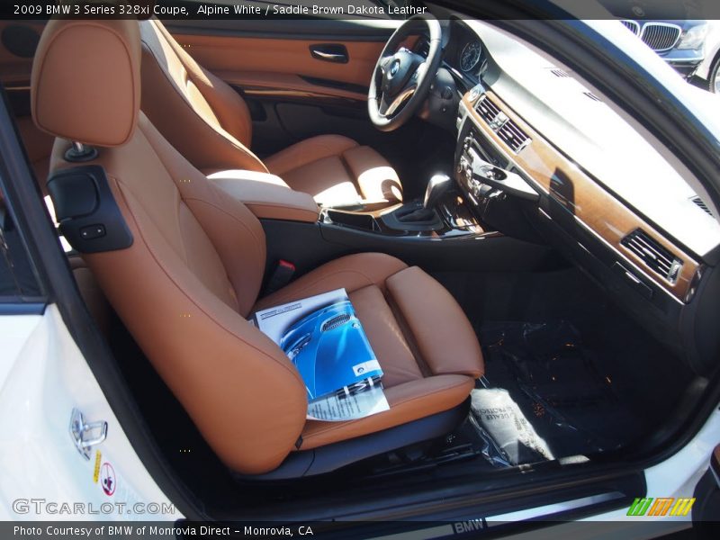 Alpine White / Saddle Brown Dakota Leather 2009 BMW 3 Series 328xi Coupe