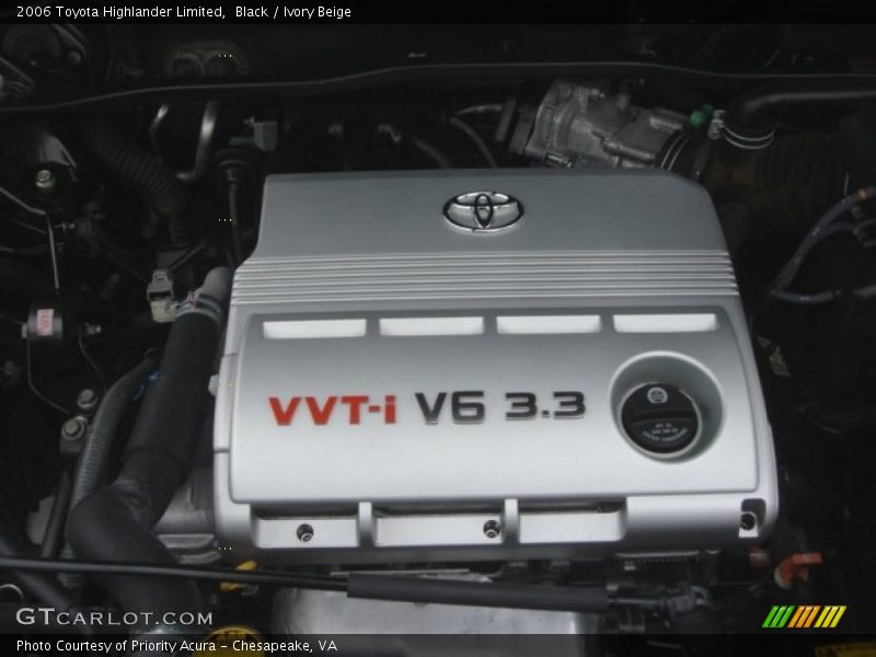 Black / Ivory Beige 2006 Toyota Highlander Limited