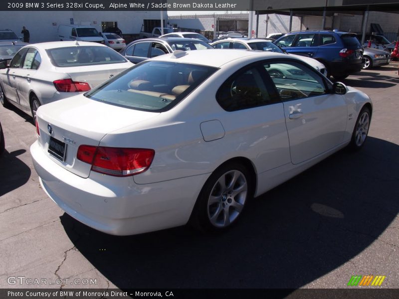 Alpine White / Saddle Brown Dakota Leather 2009 BMW 3 Series 328xi Coupe