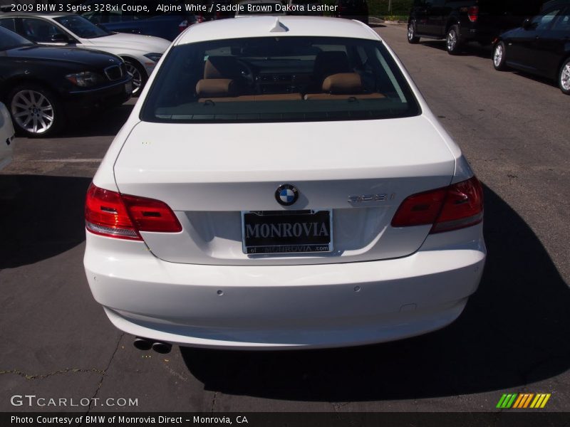 Alpine White / Saddle Brown Dakota Leather 2009 BMW 3 Series 328xi Coupe