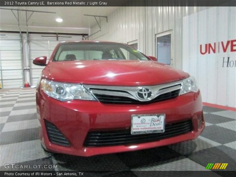 Barcelona Red Metallic / Light Gray 2012 Toyota Camry LE