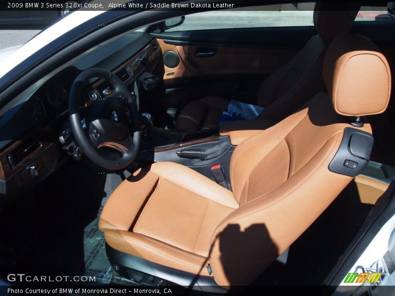 Alpine White / Saddle Brown Dakota Leather 2009 BMW 3 Series 328xi Coupe
