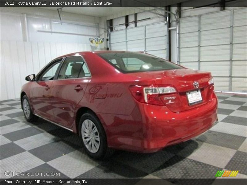 Barcelona Red Metallic / Light Gray 2012 Toyota Camry LE