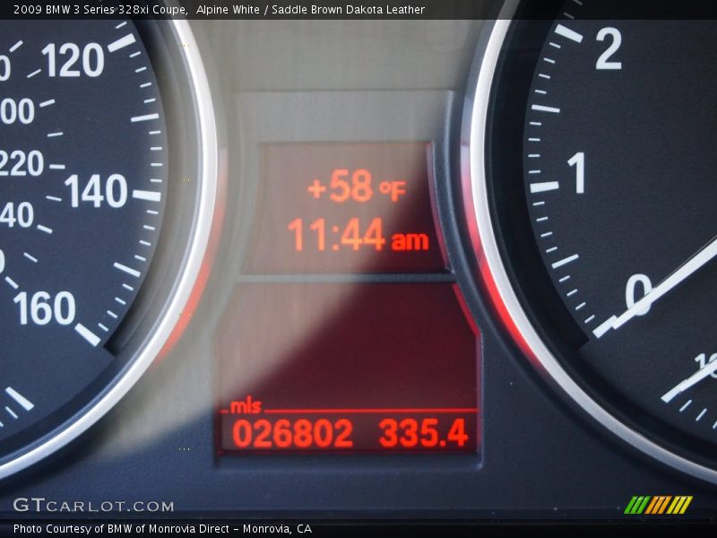 Alpine White / Saddle Brown Dakota Leather 2009 BMW 3 Series 328xi Coupe