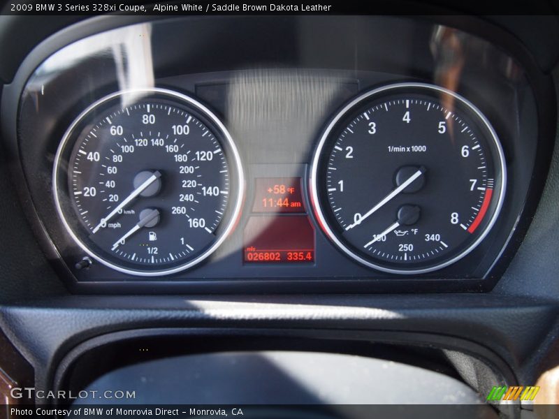 Alpine White / Saddle Brown Dakota Leather 2009 BMW 3 Series 328xi Coupe