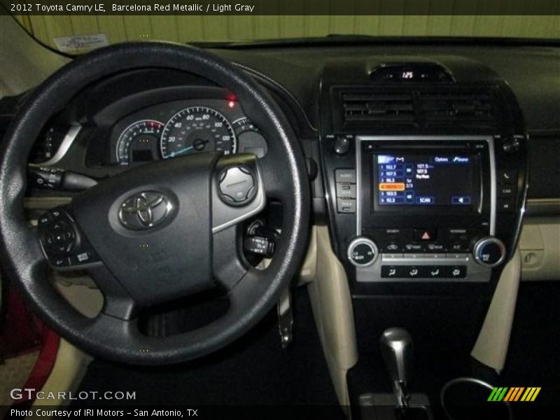 Barcelona Red Metallic / Light Gray 2012 Toyota Camry LE