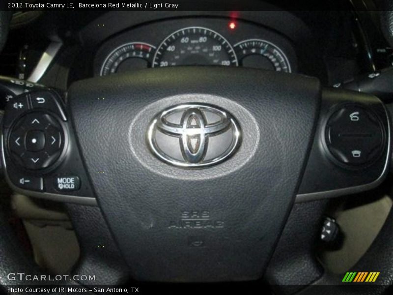 Barcelona Red Metallic / Light Gray 2012 Toyota Camry LE