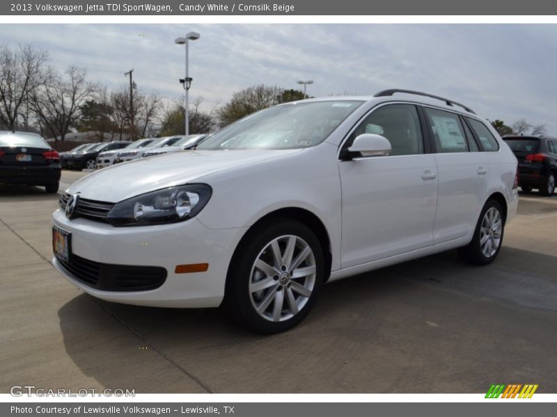 Candy White / Cornsilk Beige 2013 Volkswagen Jetta TDI SportWagen