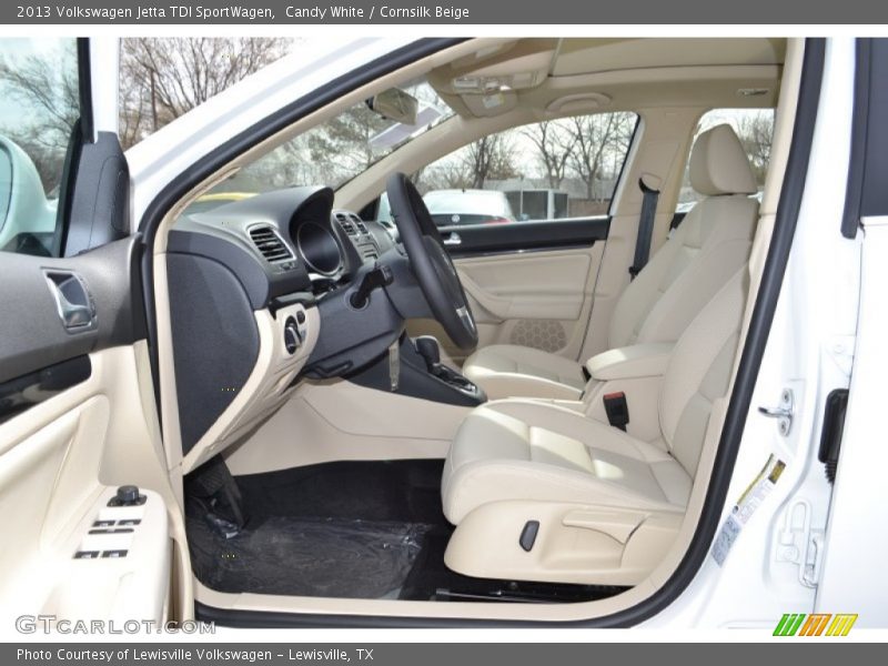 Candy White / Cornsilk Beige 2013 Volkswagen Jetta TDI SportWagen