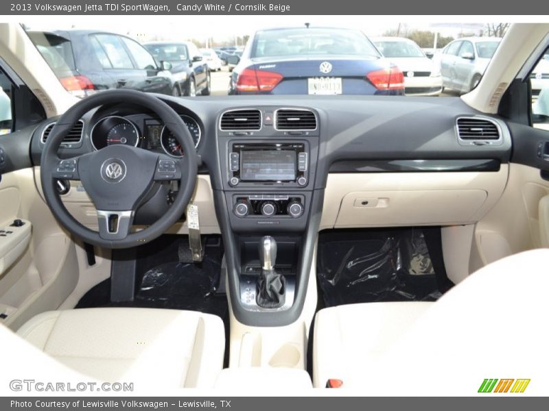Candy White / Cornsilk Beige 2013 Volkswagen Jetta TDI SportWagen