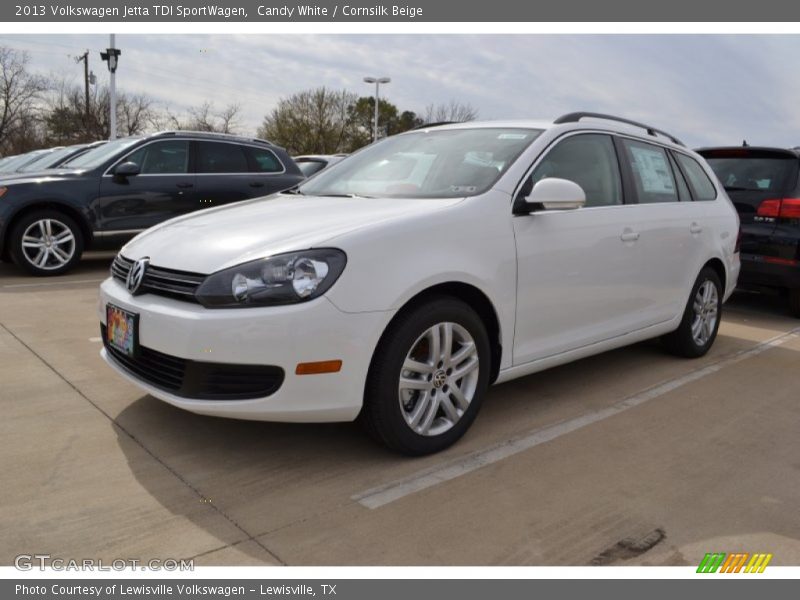 Candy White / Cornsilk Beige 2013 Volkswagen Jetta TDI SportWagen