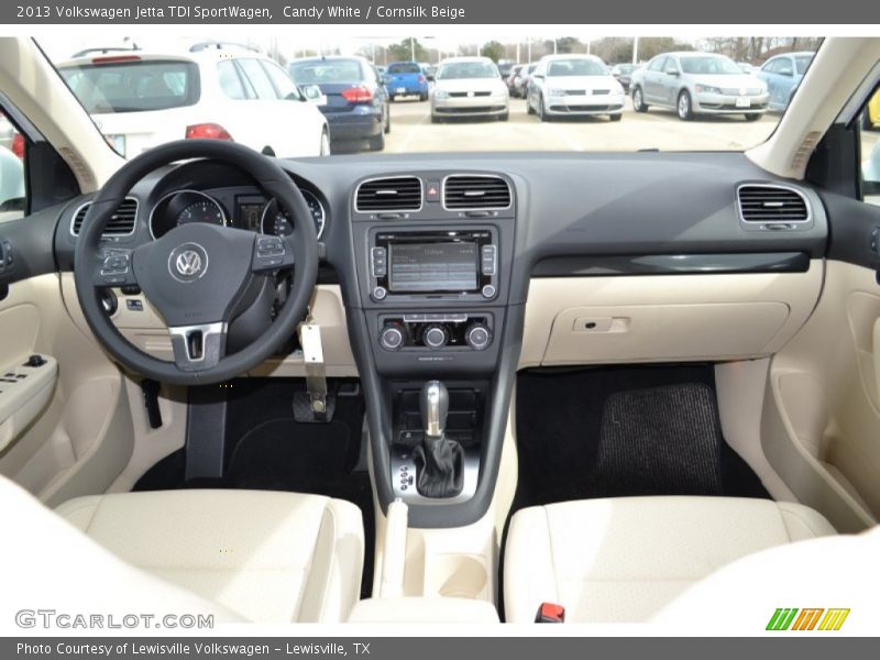 Candy White / Cornsilk Beige 2013 Volkswagen Jetta TDI SportWagen