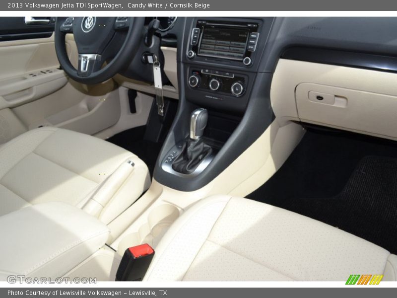 Candy White / Cornsilk Beige 2013 Volkswagen Jetta TDI SportWagen