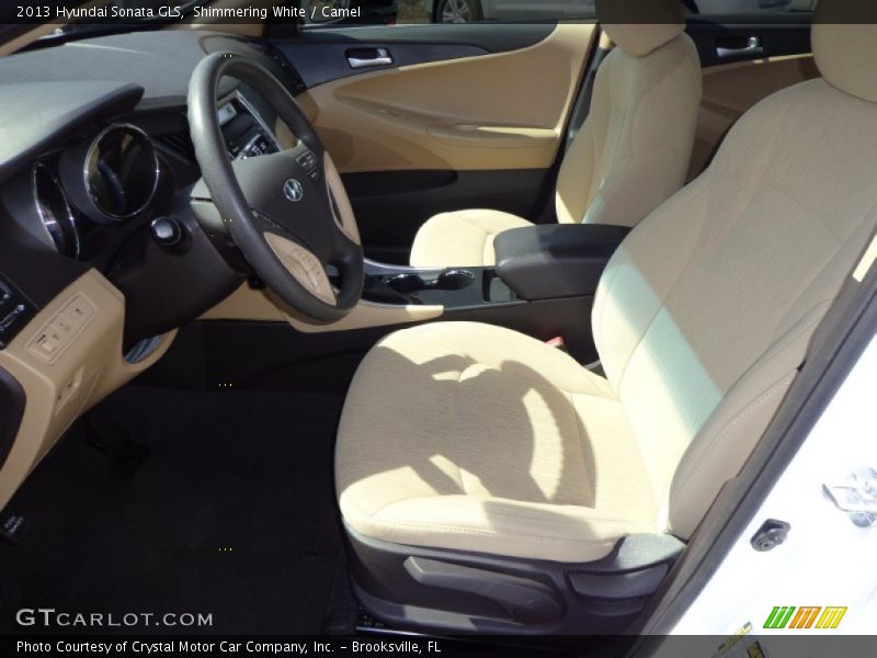 Shimmering White / Camel 2013 Hyundai Sonata GLS