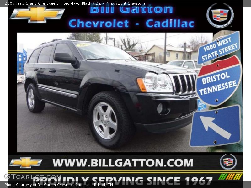 Black / Dark Khaki/Light Graystone 2005 Jeep Grand Cherokee Limited 4x4