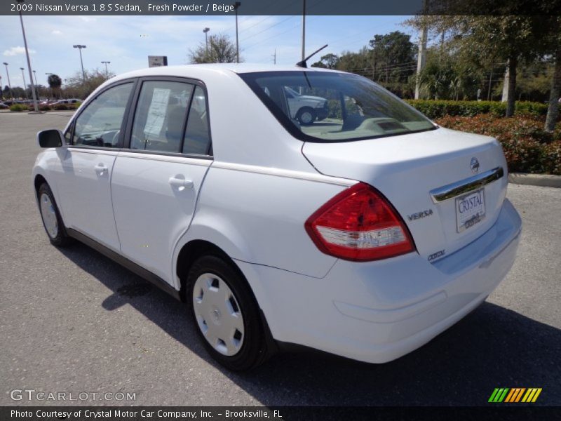 Fresh Powder / Beige 2009 Nissan Versa 1.8 S Sedan