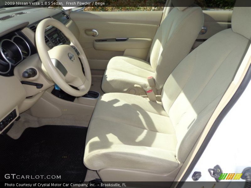  2009 Versa 1.8 S Sedan Beige Interior