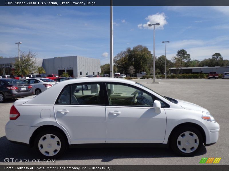 Fresh Powder / Beige 2009 Nissan Versa 1.8 S Sedan
