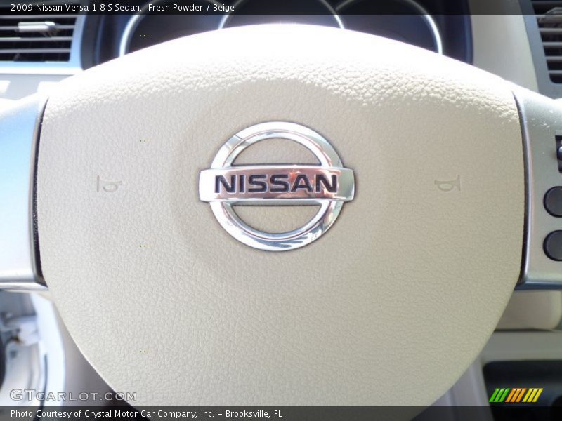 Fresh Powder / Beige 2009 Nissan Versa 1.8 S Sedan