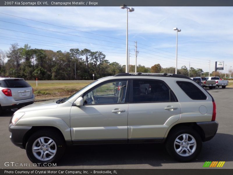 Champagne Metallic / Beige 2007 Kia Sportage EX V6
