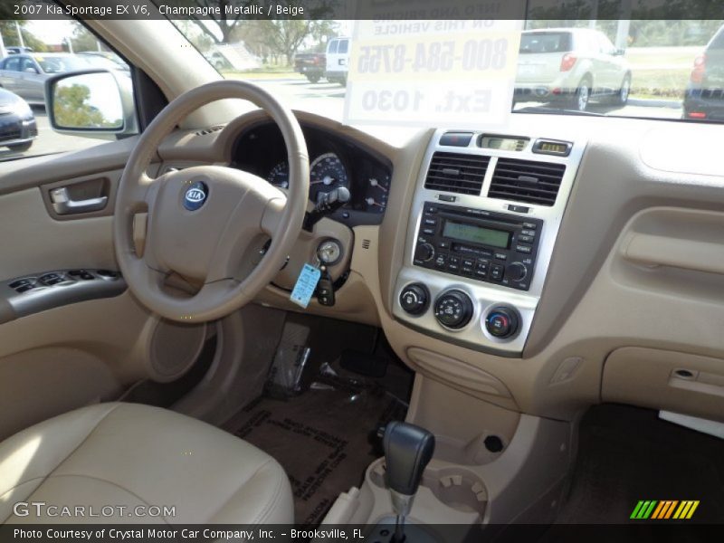 Champagne Metallic / Beige 2007 Kia Sportage EX V6
