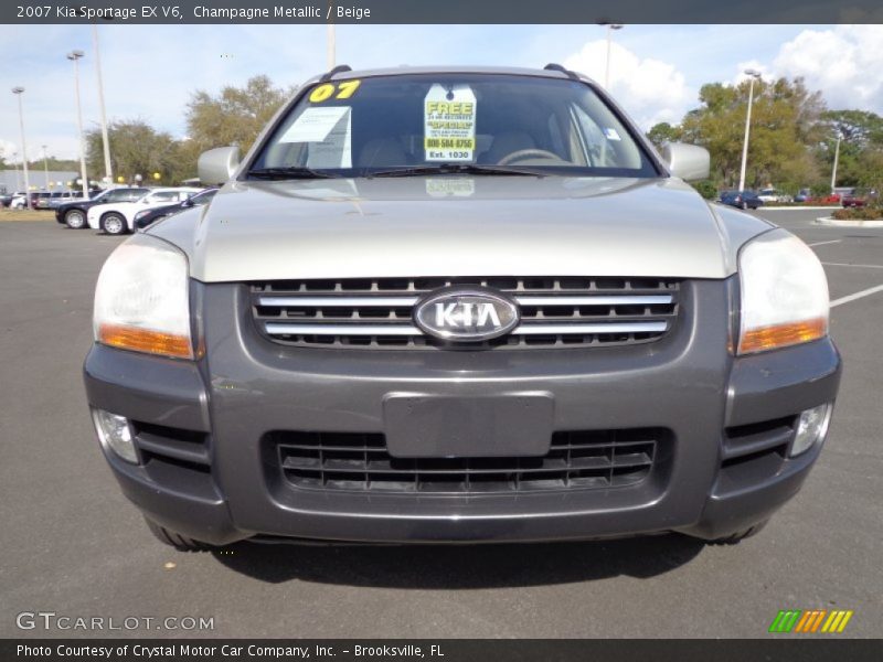 Champagne Metallic / Beige 2007 Kia Sportage EX V6