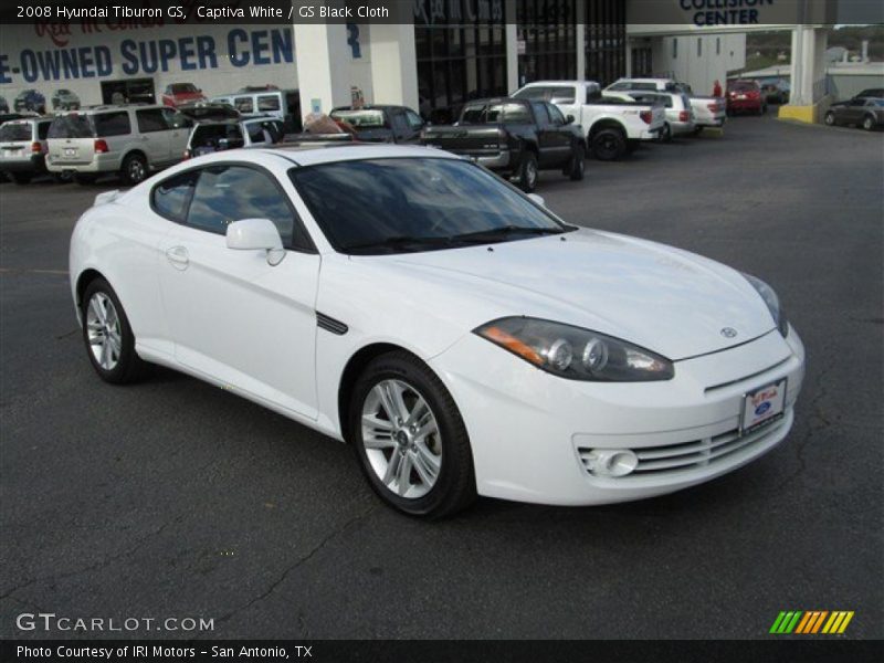 Captiva White / GS Black Cloth 2008 Hyundai Tiburon GS