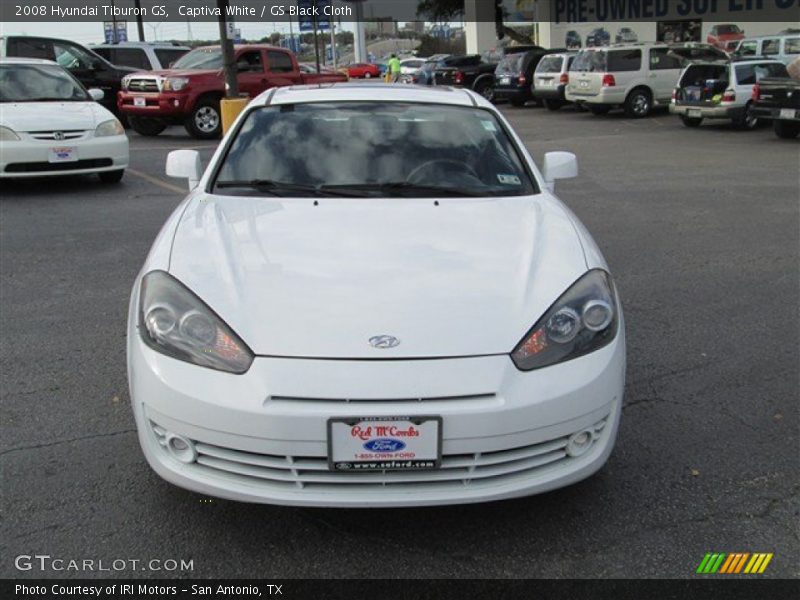 Captiva White / GS Black Cloth 2008 Hyundai Tiburon GS