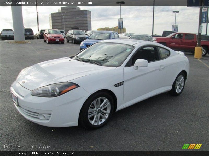 Captiva White / GS Black Cloth 2008 Hyundai Tiburon GS