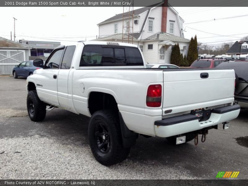 Bright White / Mist Gray 2001 Dodge Ram 1500 Sport Club Cab 4x4