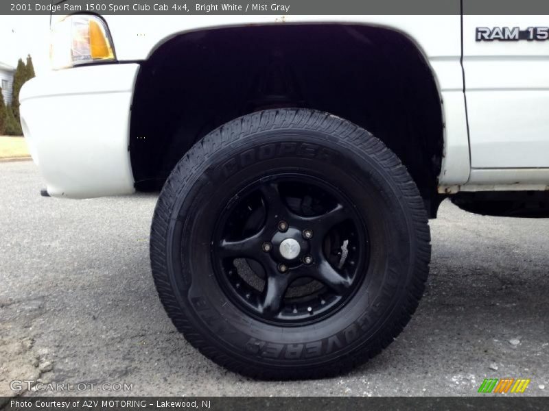 Bright White / Mist Gray 2001 Dodge Ram 1500 Sport Club Cab 4x4