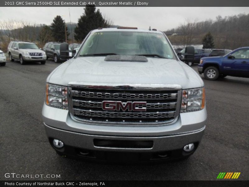 Quicksilver Metallic / Ebony 2013 GMC Sierra 2500HD SLE Extended Cab 4x4