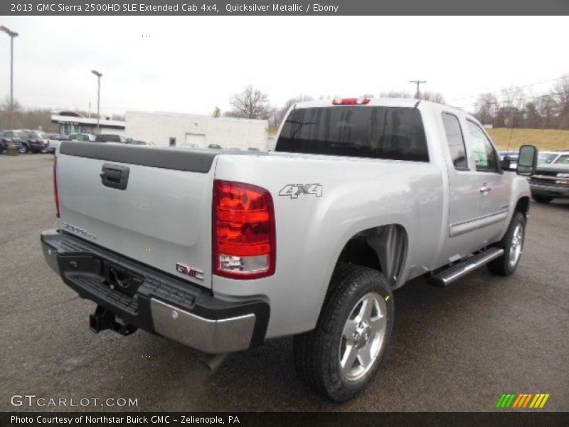 Quicksilver Metallic / Ebony 2013 GMC Sierra 2500HD SLE Extended Cab 4x4