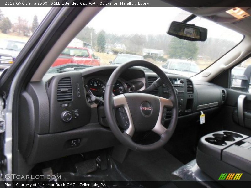 Quicksilver Metallic / Ebony 2013 GMC Sierra 2500HD SLE Extended Cab 4x4