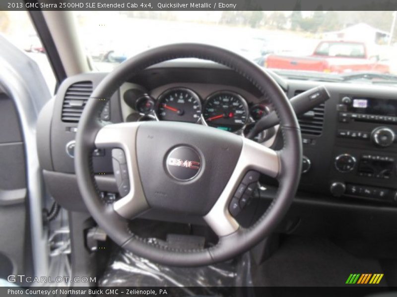 Quicksilver Metallic / Ebony 2013 GMC Sierra 2500HD SLE Extended Cab 4x4