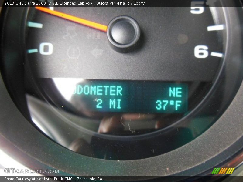 Quicksilver Metallic / Ebony 2013 GMC Sierra 2500HD SLE Extended Cab 4x4