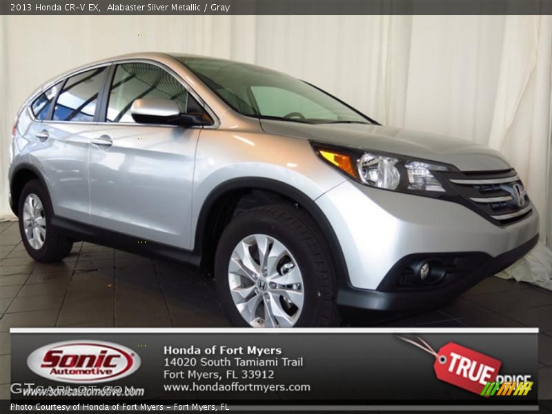 Alabaster Silver Metallic / Gray 2013 Honda CR-V EX